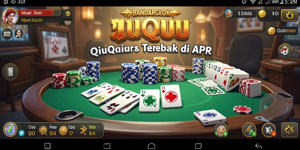 Screenshot gameplay BANDARCOLOK yang menunjukkan aksi QiuQiu yang seru.