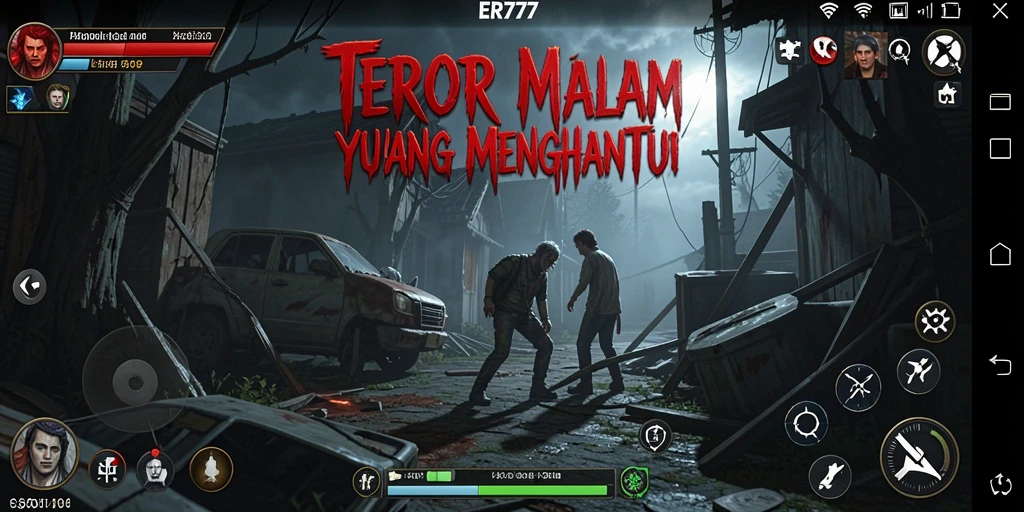 Screenshot menampilkan momen menakutkan dalam gameplay ER777.