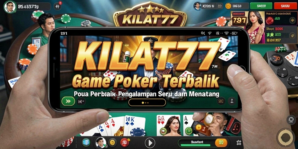 Screenshot gameplay KILAT77 menampilkan aksi seru permainan poker.