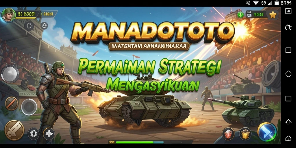 Screenshot gameplay MANADOTOTO yang menunjukkan aksi pertempuran yang seru.