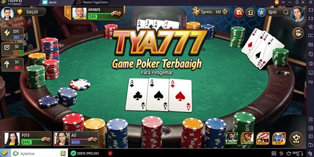 Screenshot gameplay TYA777 menampilkan momen seru saat bermain poker.